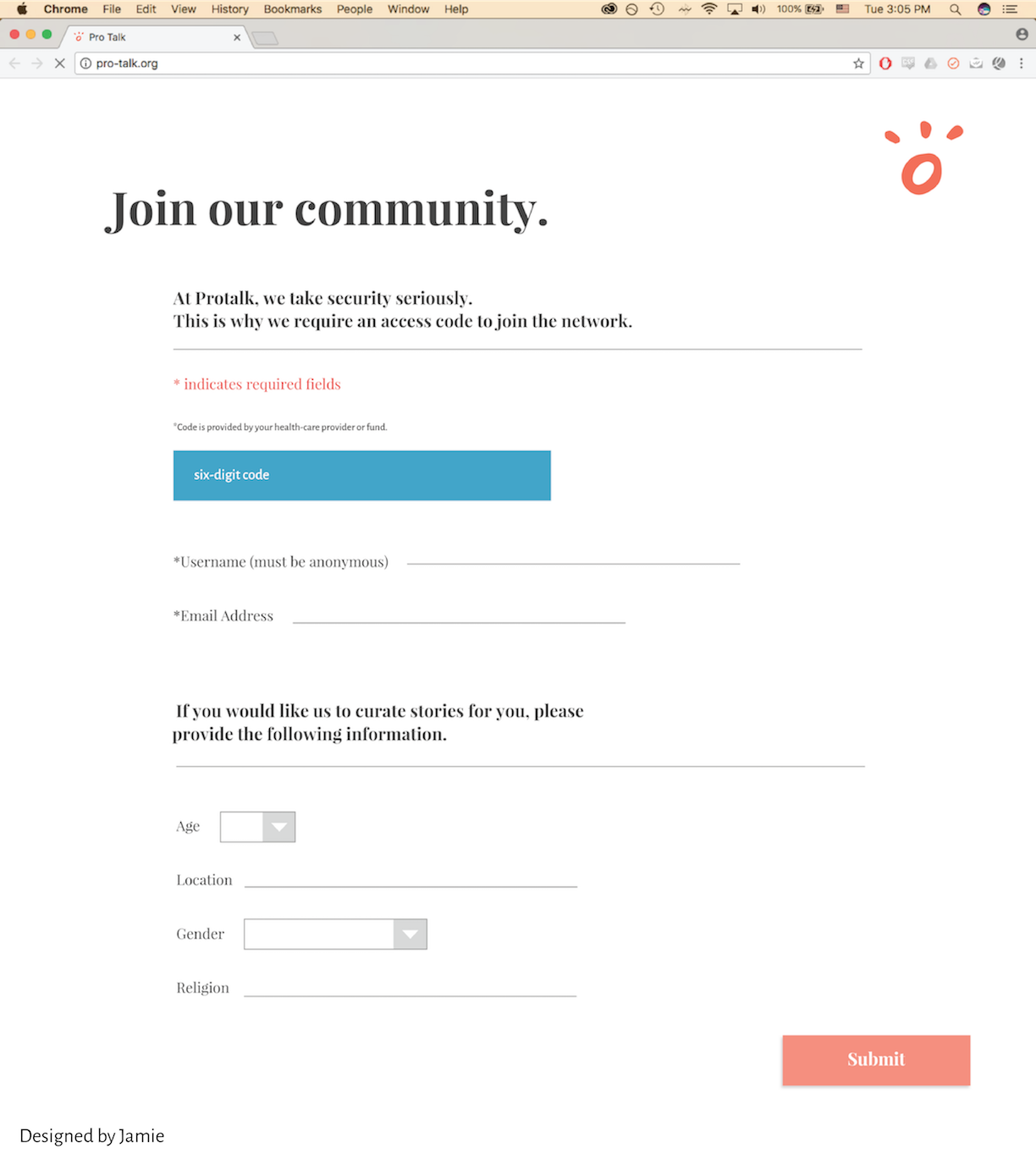 Sign Up Page